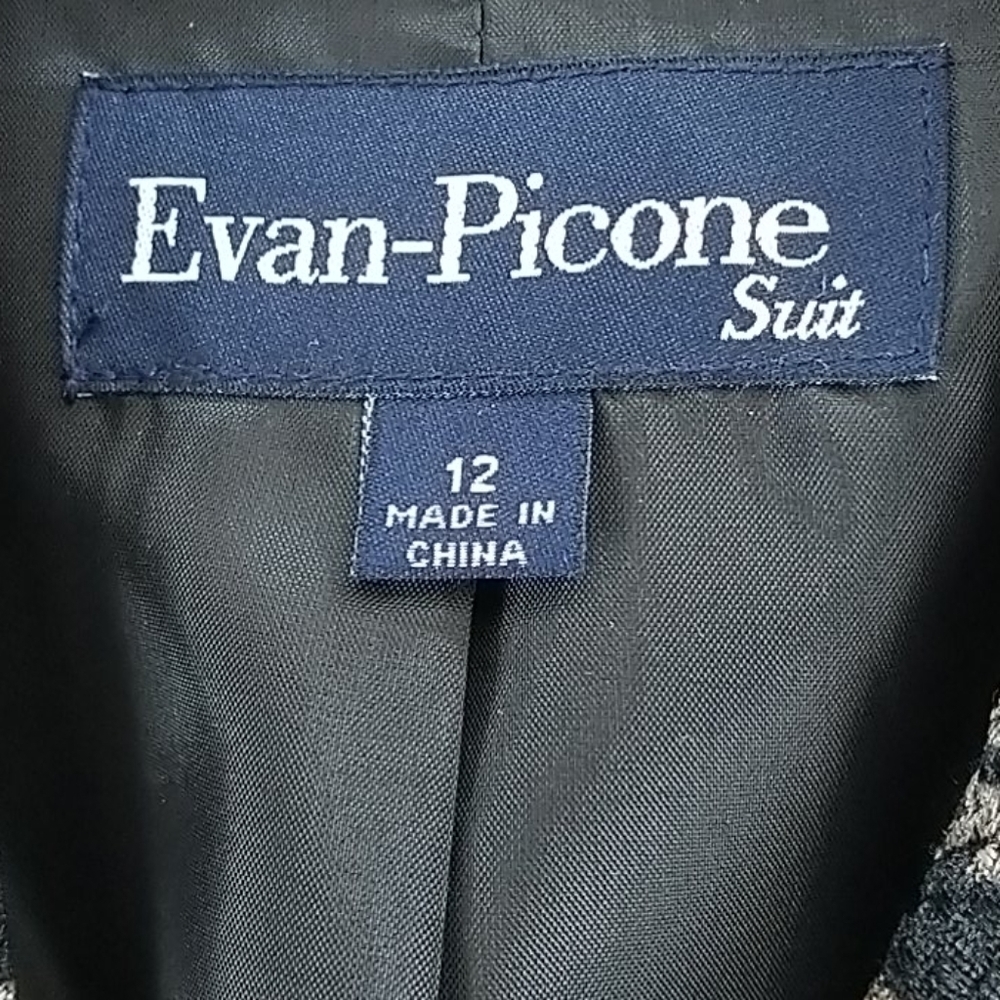 Evan-Picone Black Gold suit jacket/Blazer, Sz 12 - Picture 7 of 11